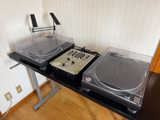 テクニクス Technics ターンテーブル ミキサー DJテーブル PC台 
セット