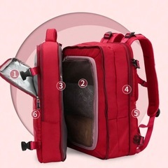 リュック　赤の画像