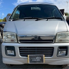 走行85000キロ AA評価4点 スズキ エブリィワゴン ジョイポップターボ ハイルーフ★総額17.8万円★車検付き 内装良好 修復歴なし キーレス パワーウィンドウの画像