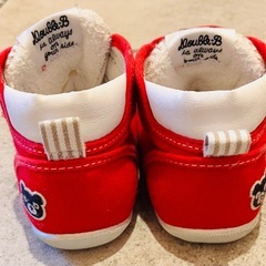 ベビーシューズ　赤　ミキハウス　12.5cmの画像