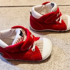 ベビーシューズ　赤　ミキハウス　12.5cmの画像