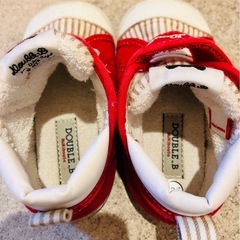 ベビーシューズ　赤　ミキハウス　12.5cmの画像