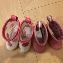 未使用に近いアカチャンホンポベビー長靴レインブーツの画像