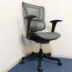 Ergohuman オフィスチェア KM-11グレー 肘付き エラストメリックメッシュ エルゴヒューマン 人間工学デスクチェア 清掃/動作確認済みの画像
