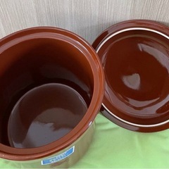 蓋つきカメ　漬物壺  食品保存容器 漬物石　押し蓋付きの画像