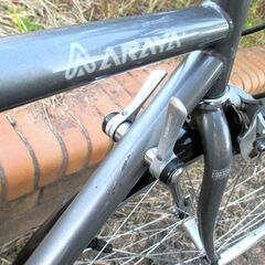 中古自転車 ARAYA ロードバイク 自転車 実用 16段変速(前2段、後8段) フレームサイズ500㎜ グレー 通勤 通学 近所のお出掛けなどにの画像