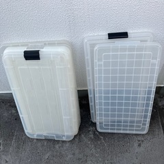 一旦募集中止！無料で配達！差し上げます！神戸市内無料配送！　クリア　収納ケース　押入れ収納　の画像