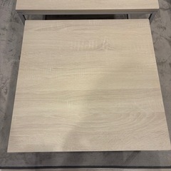 ネストテーブル　ローテーブル　アッシュホワイトの画像