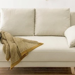 2.5人掛けゆったりソファー アイボリーの画像