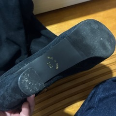 黒　ロング　ブーツ　24センチの画像