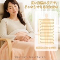 電気毛布 掛敷き兼用 ダブルサイズ 6段階温度調節 タイマー機能 洗えるの画像