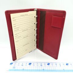ワインレッド　レイメイ藤井　システム手帳　ダヴィンチ　ポケットサイズ　mini6の画像
