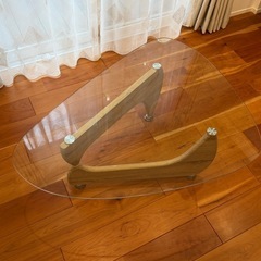 ガラスローテーブル　高さ40cmの画像