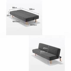 【極美品】無印良品　ソファべベッド　脚付の画像