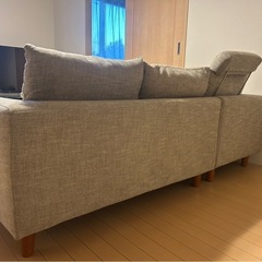 3人掛けソファ　グレージュの画像