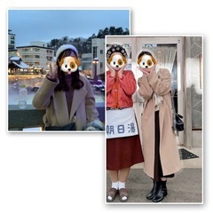 Spick&span　ウール ロングコート（ベージュ）の画像