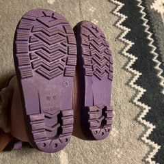 16cm 紫ラメ長靴 女の子用の画像