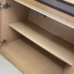 【ジャングルジャングル滋賀草津店】ジモティ来店特価‼ 食器棚 ナチュラル J-251123の画像