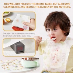 ベビー用使い捨てランチョンマットお食事マット20枚入り おでかけ　アウトドアの画像