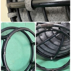 大阪引取限定　ニトリ製ラウンド型クッションチェア グレーの画像