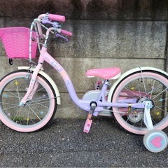NO:71   補助輪付き子供自転車　プリンセスプリンセス ides 18インチの画像