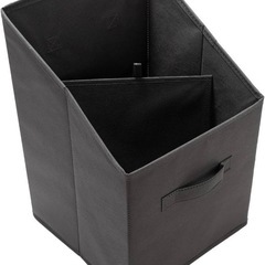収納ボックス 3個セット ダークグレー 不織布 38×25×25cm 折りたたみの画像