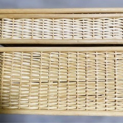 無印　ブリ材　バスケット　廃盤品　2個セットの画像