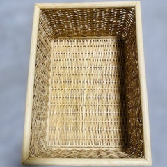 無印　ブリ材　バスケット　廃盤品　2個セットの画像