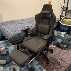 美品・ゲーミングチェア・グレー・SeAGA-04・オフィスチェアの利用にもの画像