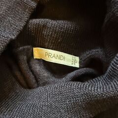 イタリア製 タートルネック（濃紫）サイズ：Lの画像