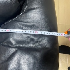 レザーソファとオットマン　の画像