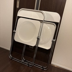 韓国チェア　折りたたみ椅子　2個の画像