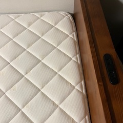 すのこシングルベッド　マットレス・フレーム付きの画像