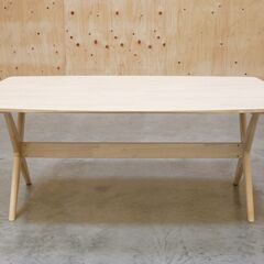 ≪yt2091ジ≫ ニトリ ダイニングテーブル LDテーブル RELAX/リラックス 160WW 幅160cm 高さ65cm ホワイト/シャビー/おしゃれ/北欧風/中古家具/宮城県仙台市 71030-05の画像