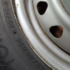 冬 バネット ボンゴ【富山】165/80R14 日本製 ヨコハマ iG91 [97/95N LT] 鉄スチール 中古４本 PCD114.3 バン 貨物車 スタッドレスタイヤの画像