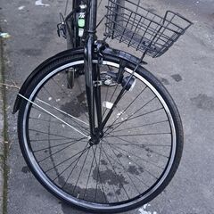 【リサイクルショップどりーむ天保山店】No.530　自転車　27インチ　クロスバイク　ライト・切り替え・カゴ付き🎵　おすすめ商品です(≧▽≦)の画像