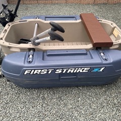 バラ売り可　フロートボート+エレキ+バッテリー等セットの画像