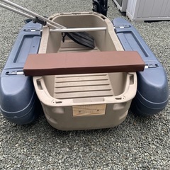 バラ売り可　フロートボート+エレキ+バッテリー等セットの画像