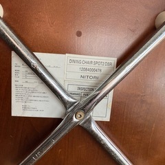 DINING CHAIR SPOT2 DBR ダイニング チェア スポット2 ダークブラウン モダンブラウンチェア レトロ ニトリ セブンチェア風　の画像