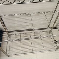 リユースのサカイ栃木店★ジモティ割あり★  ラック シルバー W91×D41×H153 クリーニング済み TC11427の画像