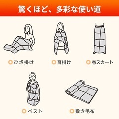 【新品】電気毛布 ひざ掛け 30000mAhバッテリー付きの画像