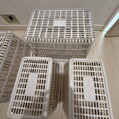 無印良品　バスケット　買い物かご　大小4つセットの画像