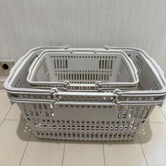 無印良品　バスケット　買い物かご　大小4つセットの画像