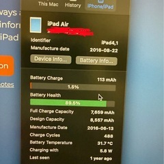 ［取引中」］ iPad Air 16GB WiFiモデルの画像