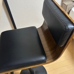 作業用カフェテーブル　イス付の画像