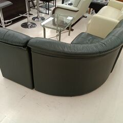 リユースのサカイ栃木店★ジモティ割あり★  ソファー ディープグリーン W145×D19×H80 クリーニング済み TC11430の画像