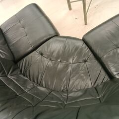 リユースのサカイ栃木店★ジモティ割あり★  ソファー ディープグリーン W145×D19×H80 クリーニング済み TC11430の画像