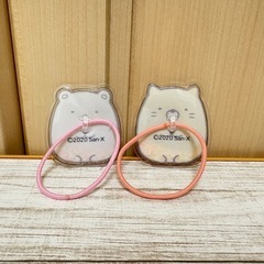 新品未使用✨すみっコぐらし ヘアゴム2個セット しろくま＆ねこ❁¨̮の画像