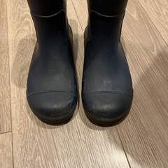 キッズ レインブーツ 18cm ネイビー 紺の画像