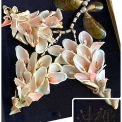 沖縄の貝殻の花の装飾アート　壁掛けの画像